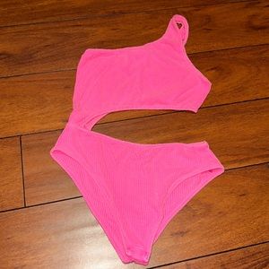 Emma & Sam One Shoulder Cutout Bodysuit